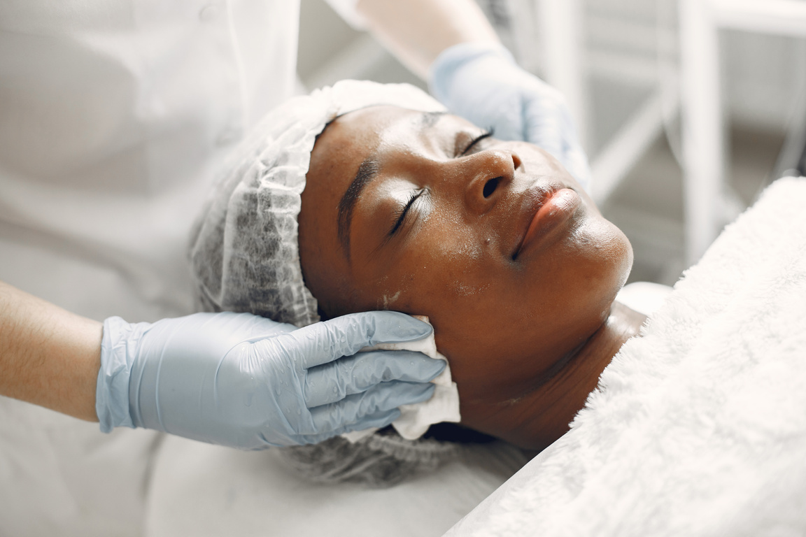 Woman Getting a Facial Treatment